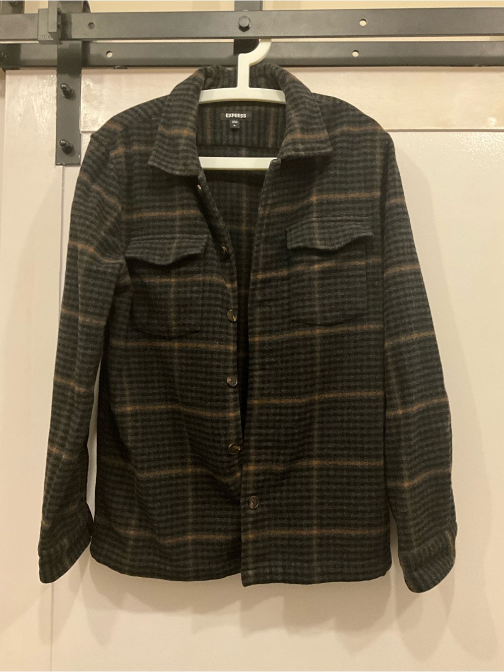 Express Men’s Double Pocket Wool Blend Shirt Jacket Size Medium